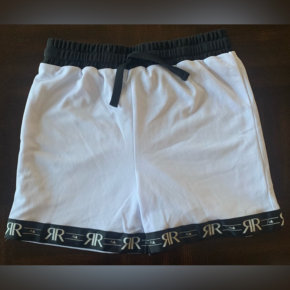 River Island White Black 'RR' Print Jersey Short